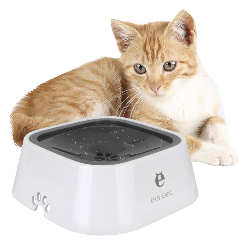 1.5L Cat Dog Water Bowl Anti-Overflow Slow Water Feeder Dispenser