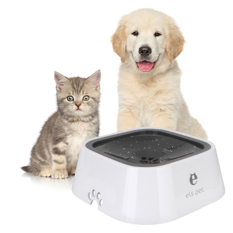 1.5L Cat Dog Water Bowl Anti-Overflow Slow Water Feeder Dispenser